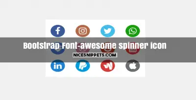 Font-awesome best design spinner icon using bootstrap