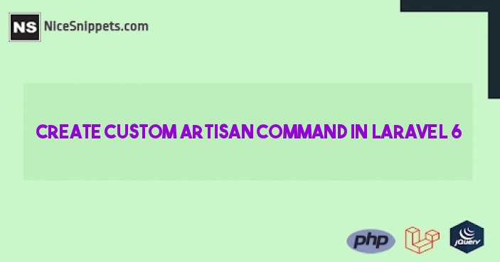 Create Custom Artisan Command in Laravel 6