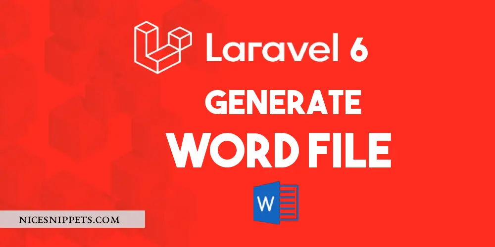 Laravel 6 Generate Word File
