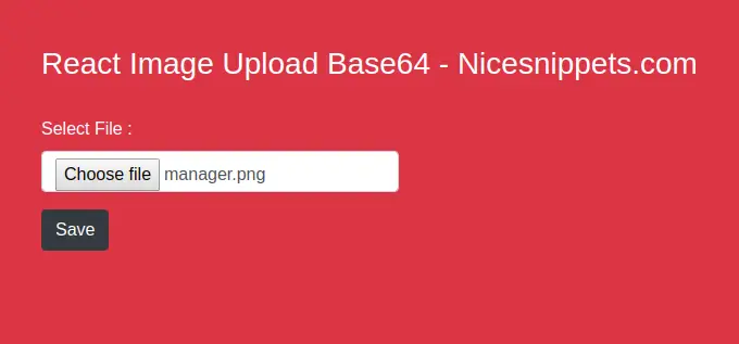 How to Save React Base64 Image in php ?