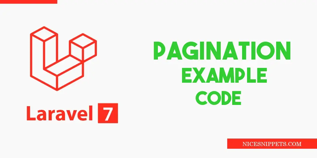 How To Add Pagination In Laravel 7