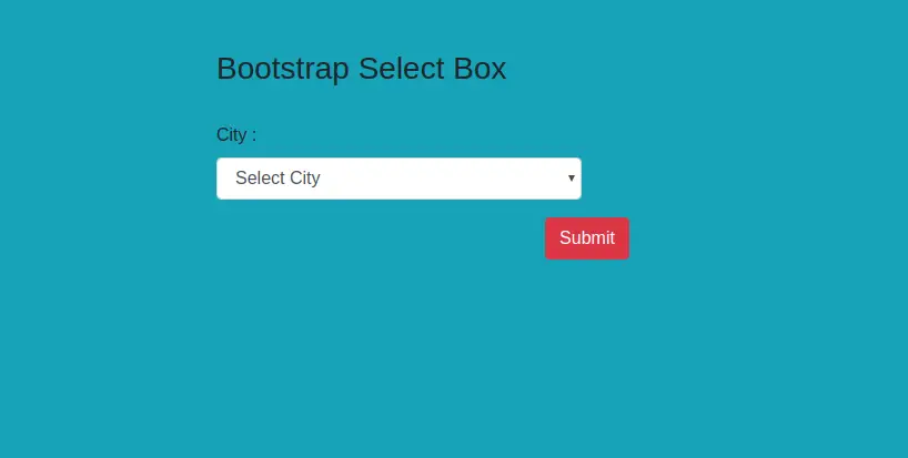 React Bootstrap Select Dropdown Example
