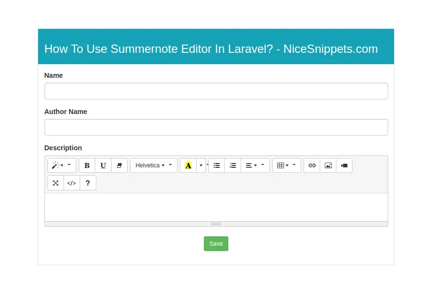 How To Use Summernote Editor In Laravel?