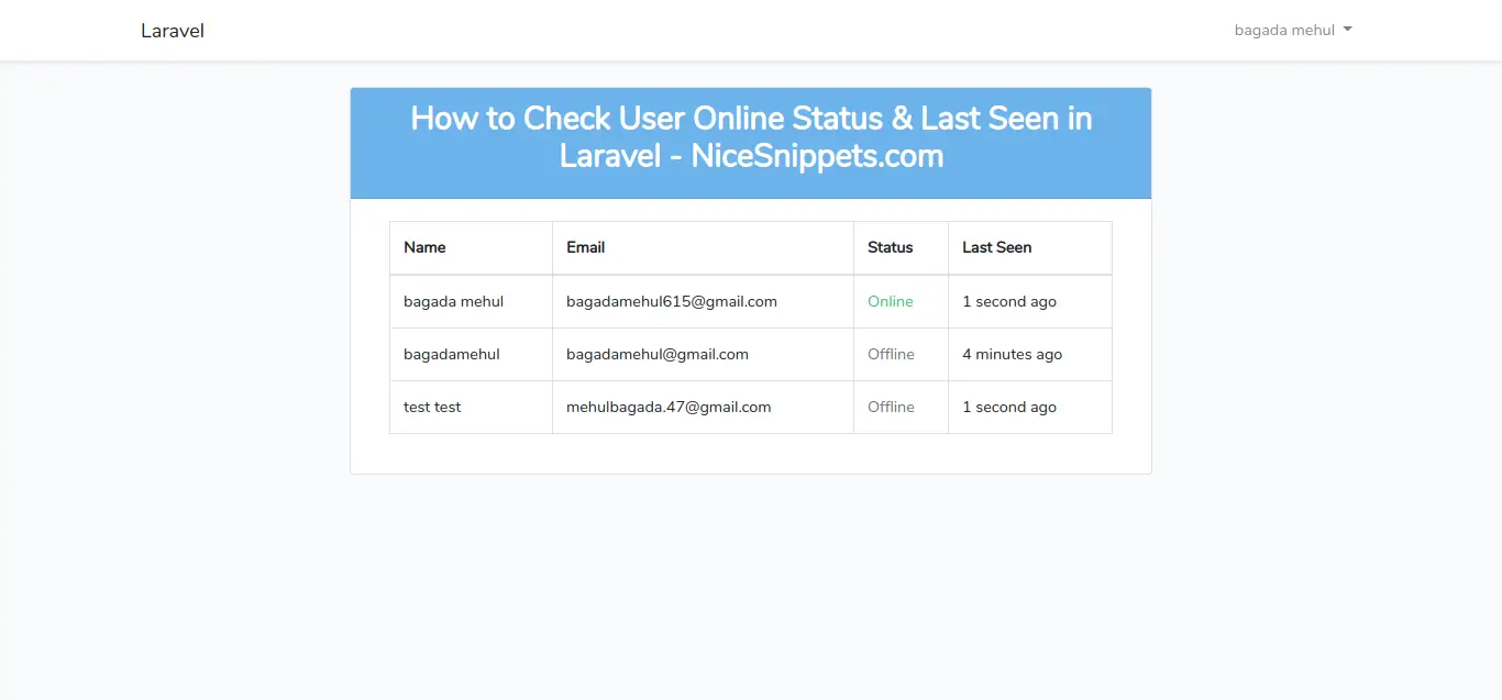 How to Check User Online Status & Last Seen in Laravel?