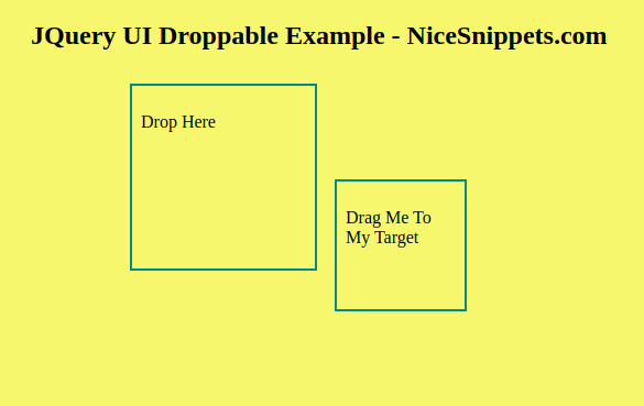JQuery UI Droppable Example