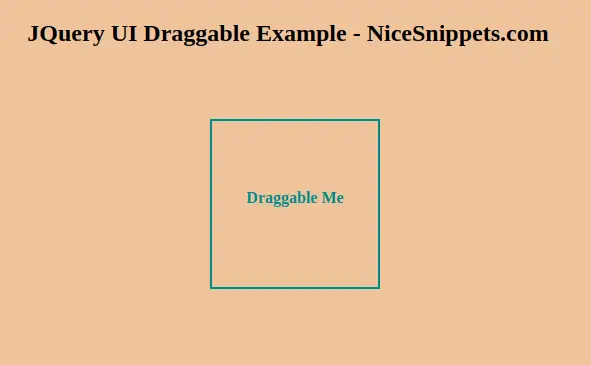 JQuery UI Draggable Example