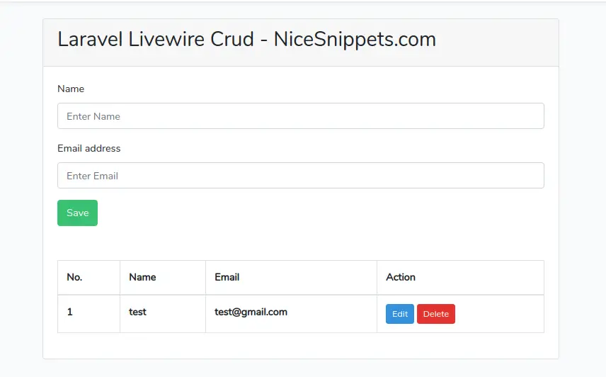 Laravel Livewire Crud Example