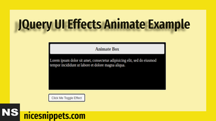 JQuery UI Effects Animation Tutorial | JQuery Effects Animation Example