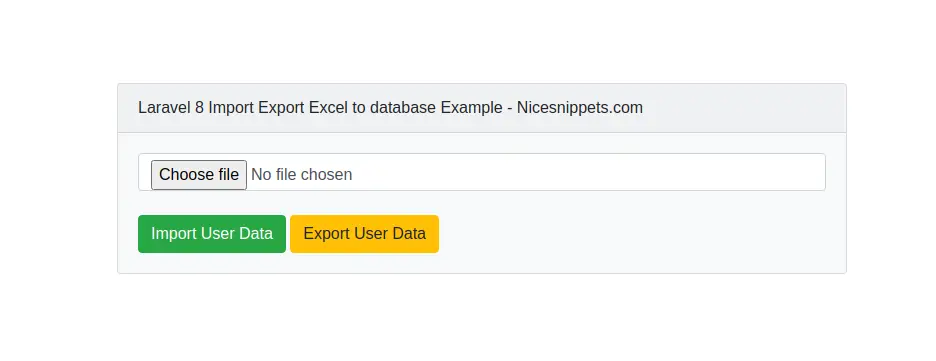 Laravel 8 Import Export Excel & CSV File Tutorial