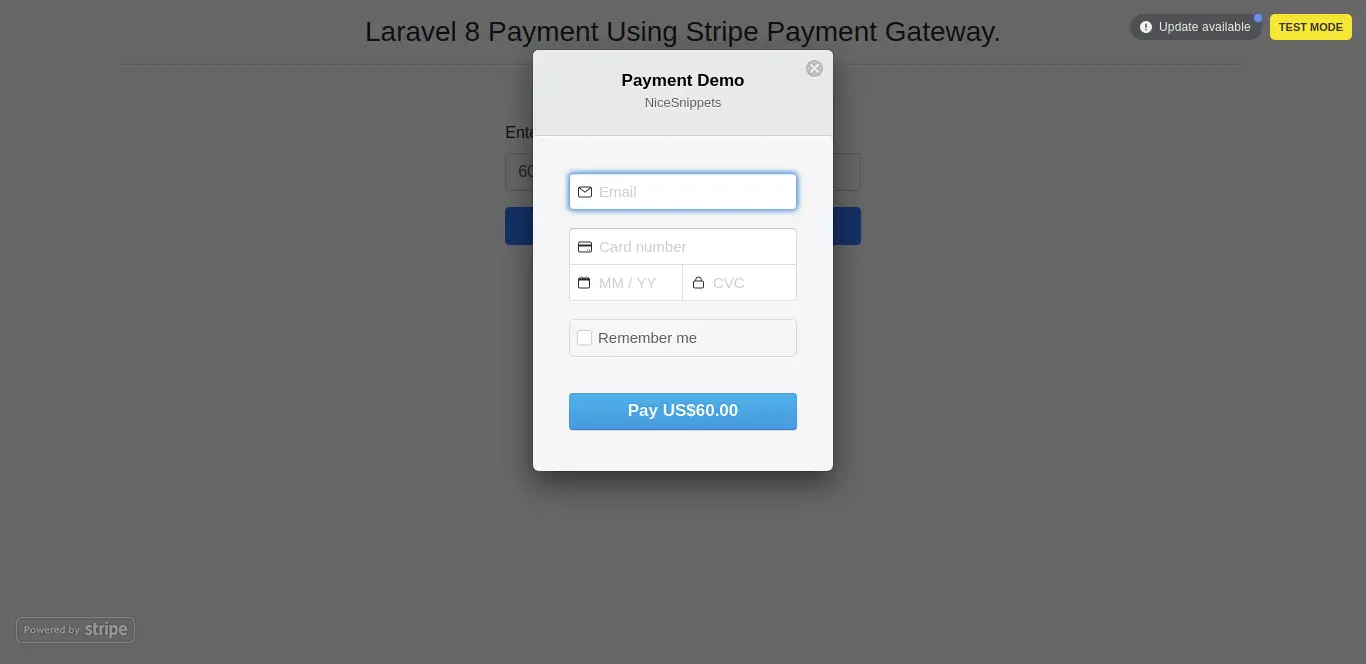 Laravel 8 Stripe Payment Gateway Integration Tutorial