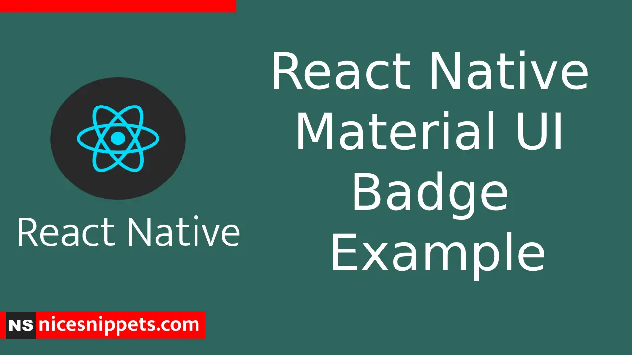 React Native Material UI Badge Example