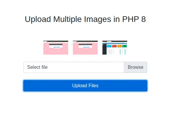 PHP 8 Ajax Multiple Image Upload Example