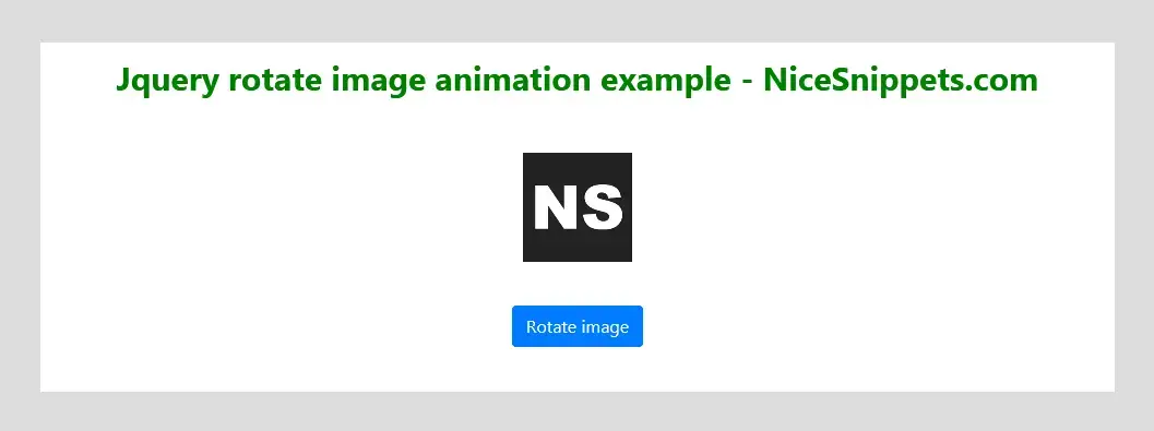 JQuery Rotate Image Animation Example