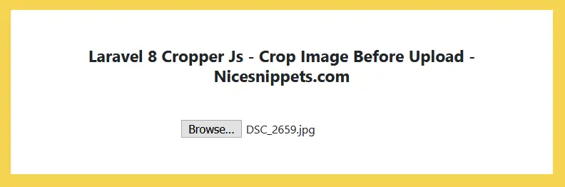Laravel 8 Cropper Js - Crop Image Before Upload