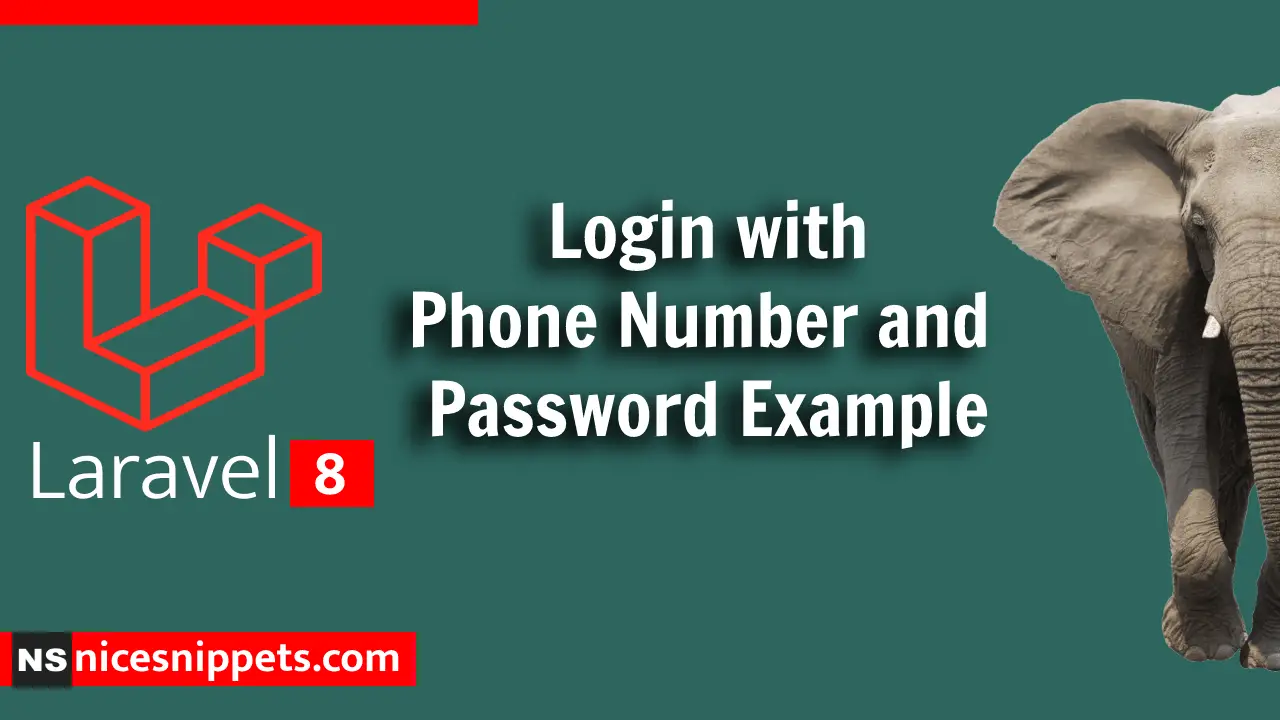 Laravel Jetstream Login with Phone Number and Password Example