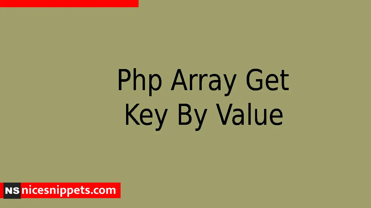 Php Array Get Key By Value 