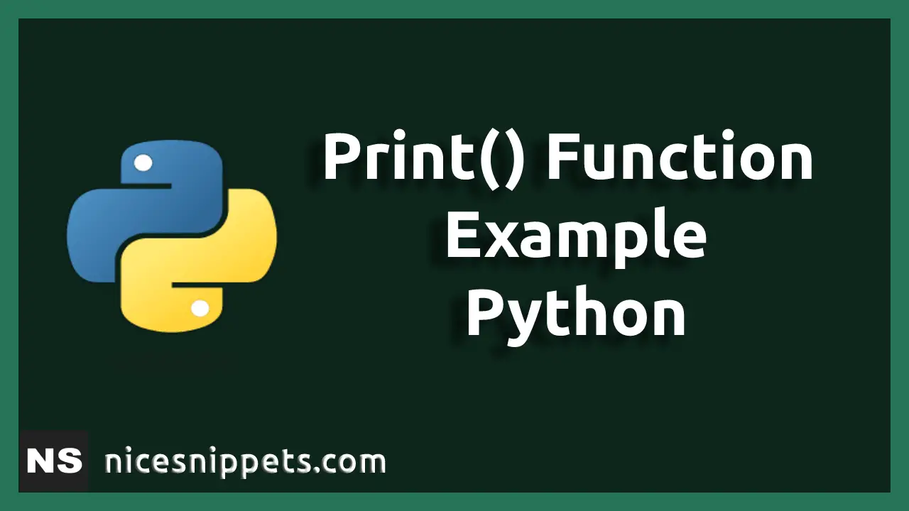 Python Print() Function Example