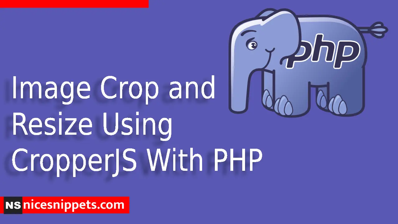 Image Crop and Resize Using CropperJS With PHP 
