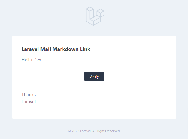 How To Send Markdown Link Mail In Laravel?