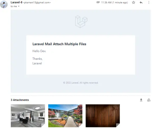 How To Send Multiple Files Attachment Mail In Laravel?
