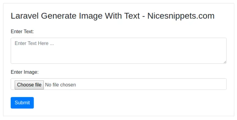 Laravel Generate Image With Text Example