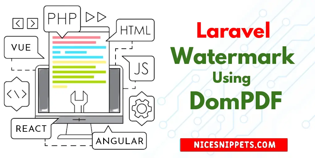 How to Set Watermark using DomPDF in Laravel?