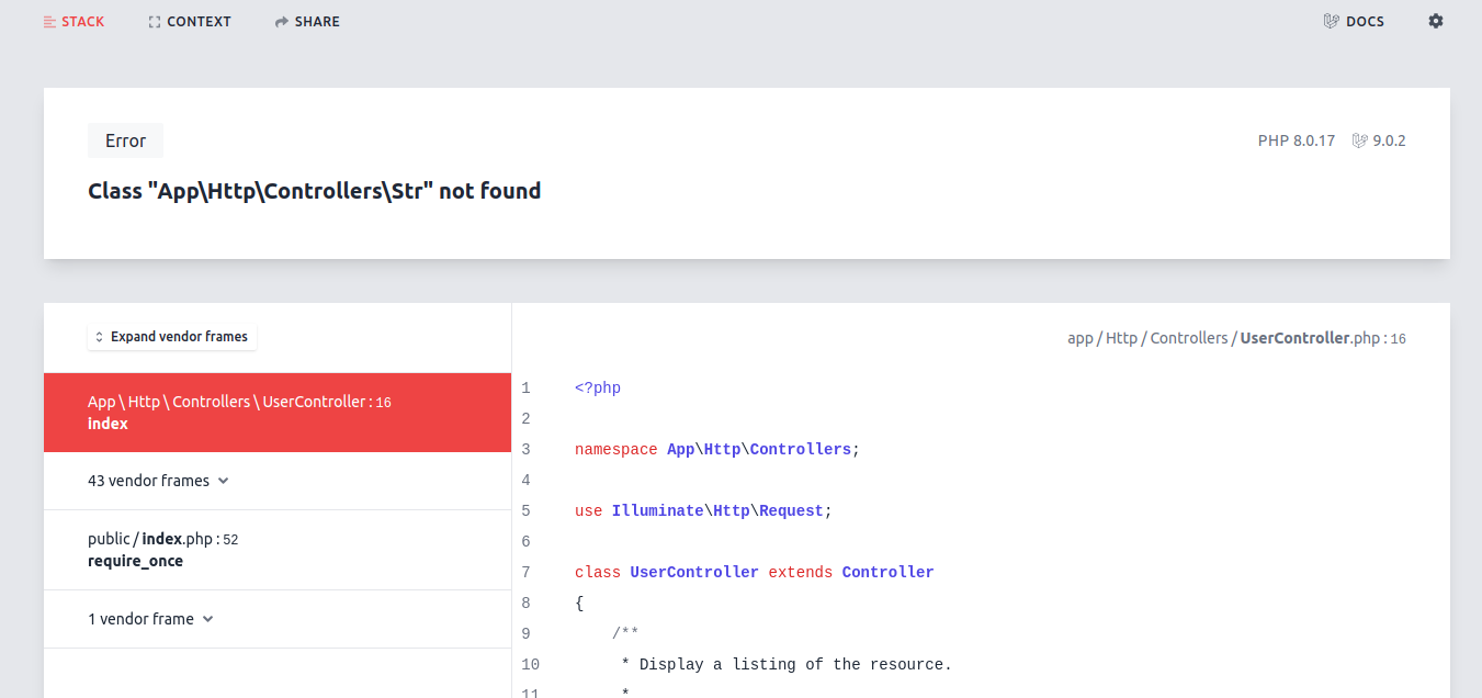 Laravel - Class 'App\Http\Controllers\Str' not found Code Example