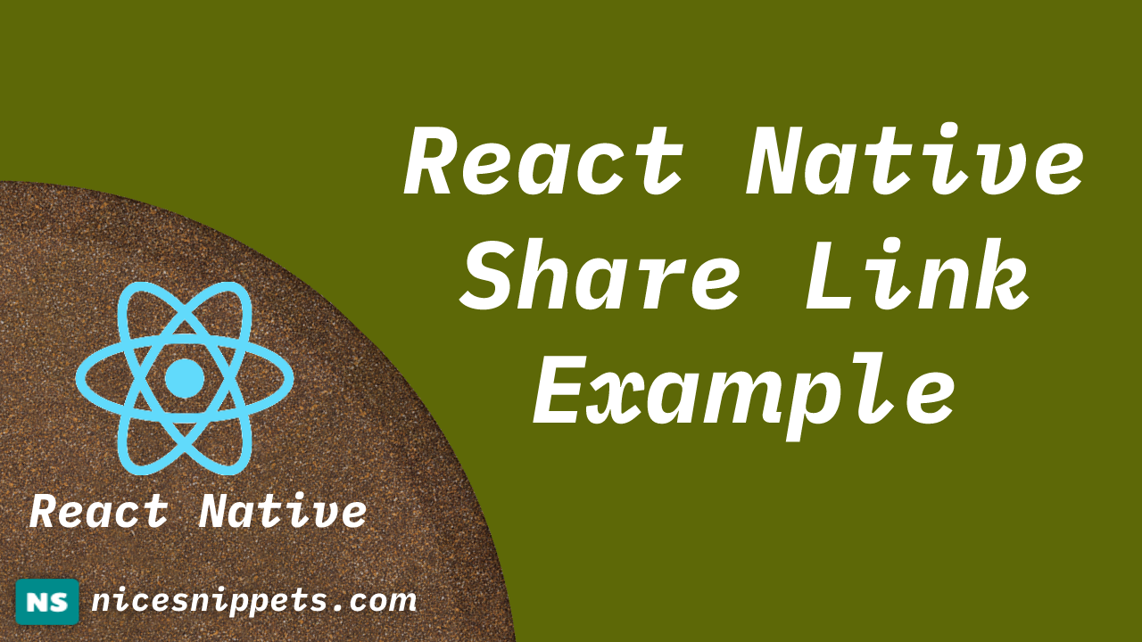 React Native Share Link Example