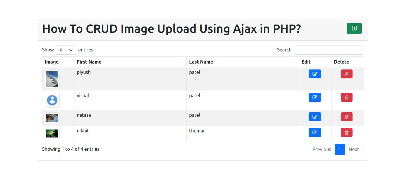 How To CRUD Image Upload Using Ajax in PHP?