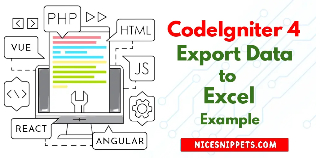 CodeIgniter 4 - Export Data to Excel in Using PHPexcel Example