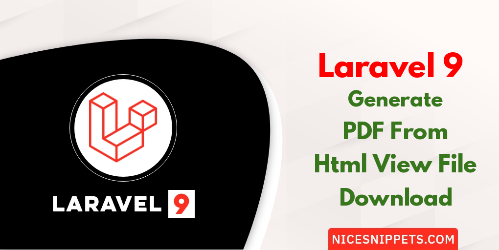 How to Generate Pdf From Html View File and Download using Laravel 9?