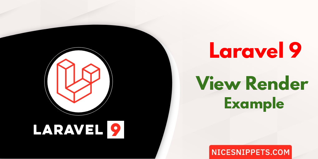 Laravel 9 View Render Example