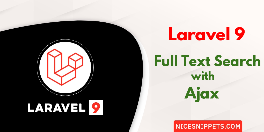 Full Text Search with Ajax in Laravel 9