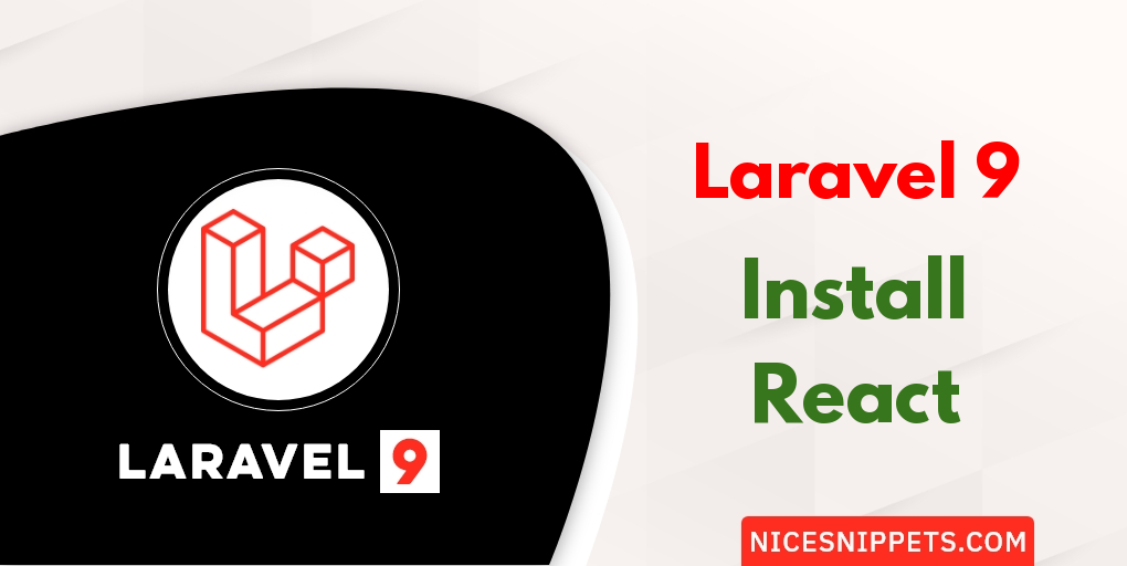 Laravel 9 Install React Example