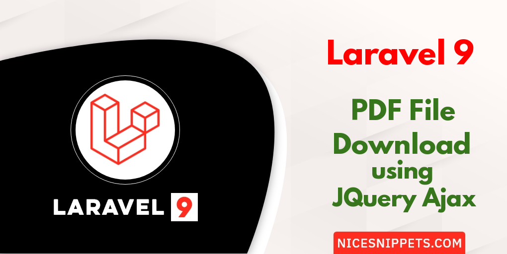Laravel 9 PDF File Download using JQuery Ajax Request Example