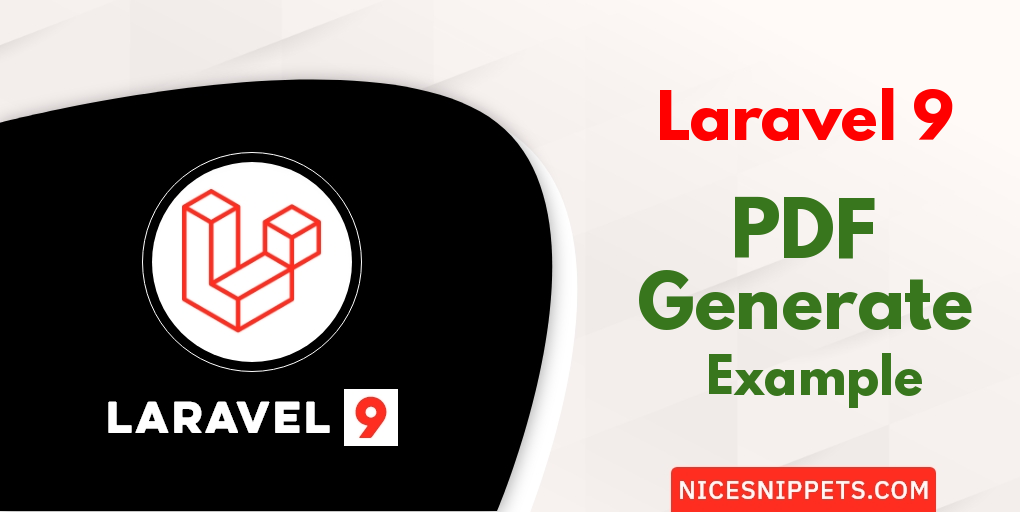Laravel 9 Generate PDF Example Tutorial