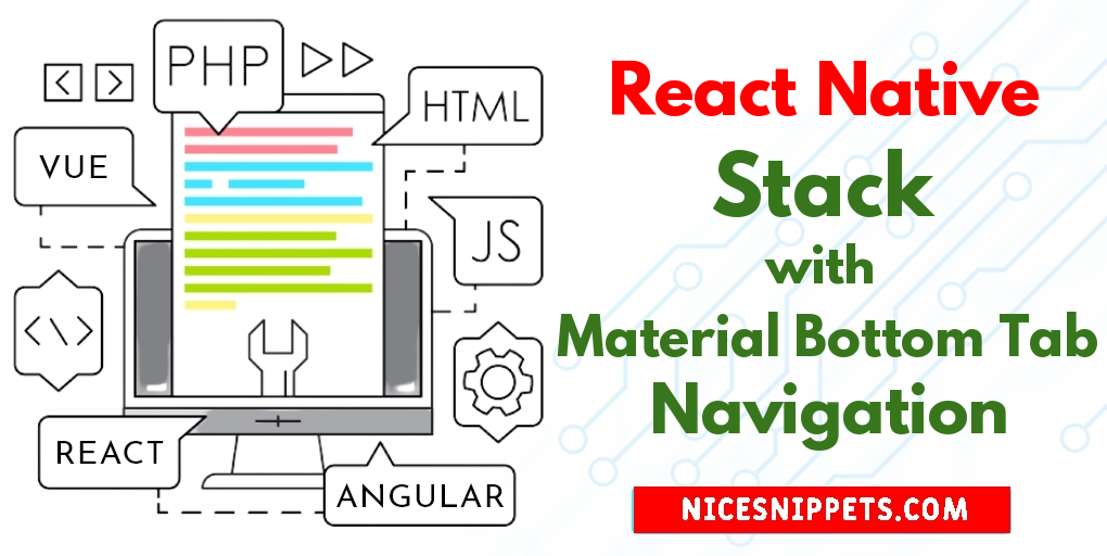 How to use Stack with Material Bottom Tab Navigation in React Native?