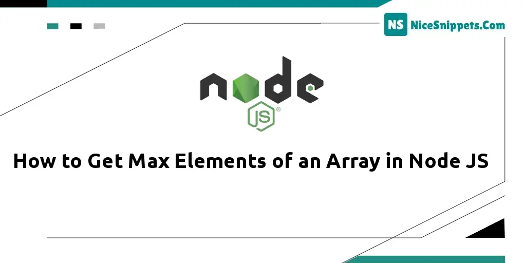 How to Get Max Elements of an Array in Node JS