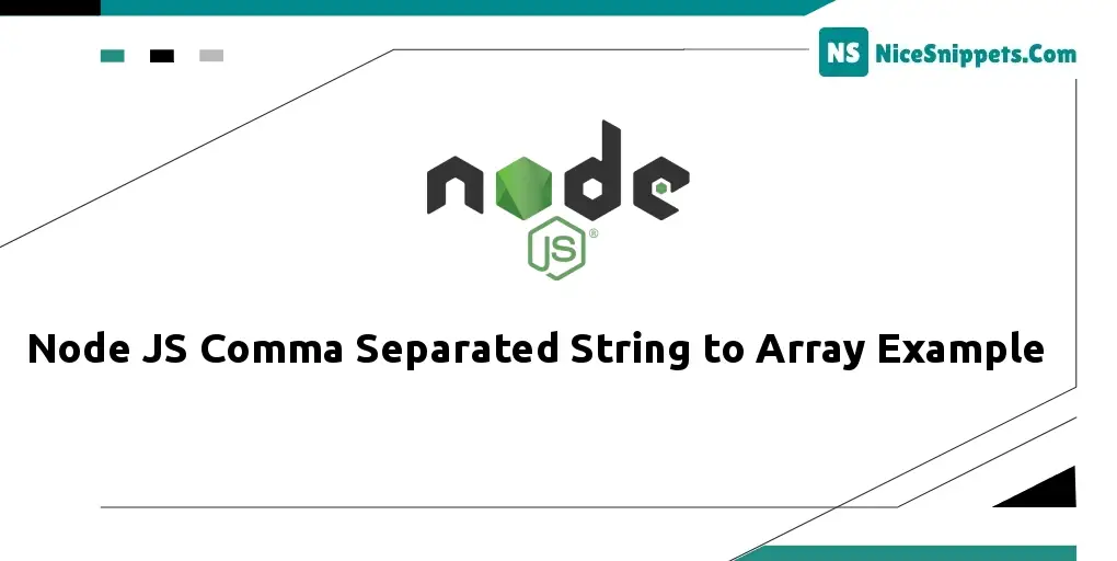 Node JS Comma Separated String to Array Example
