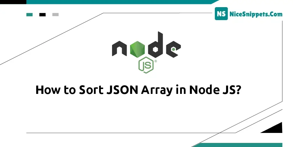 How to Sort JSON Array in Node JS?