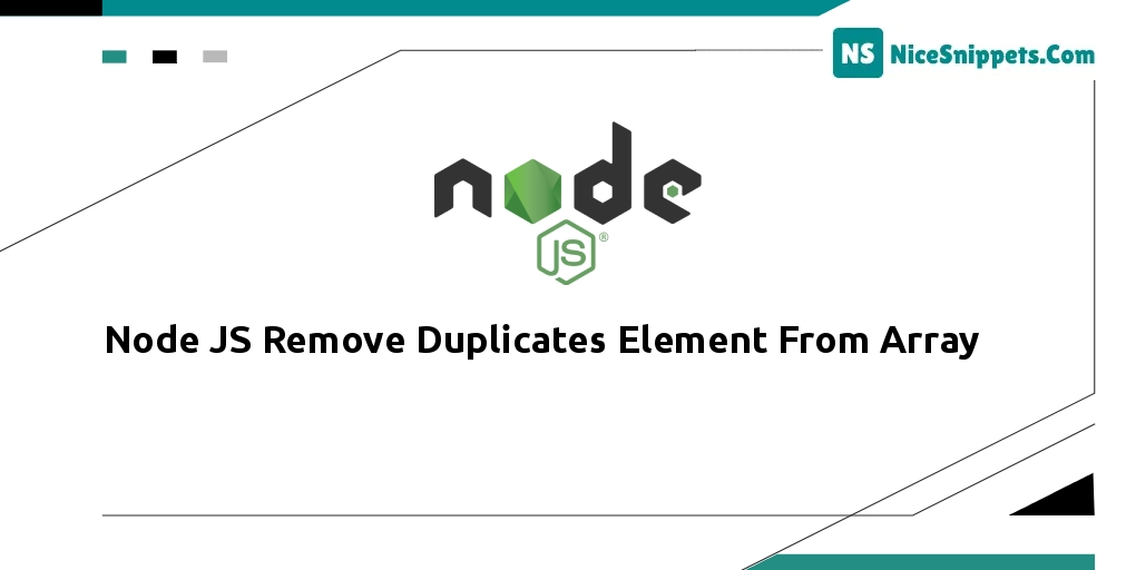 Node JS Remove Duplicates Element From Array