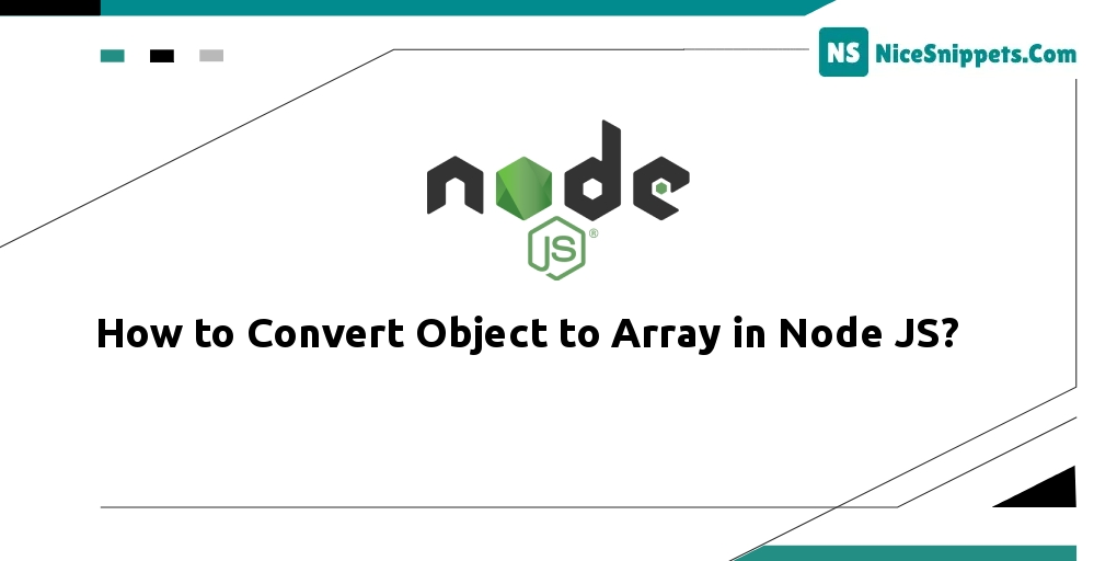 How to Convert Object to Array in Node JS?