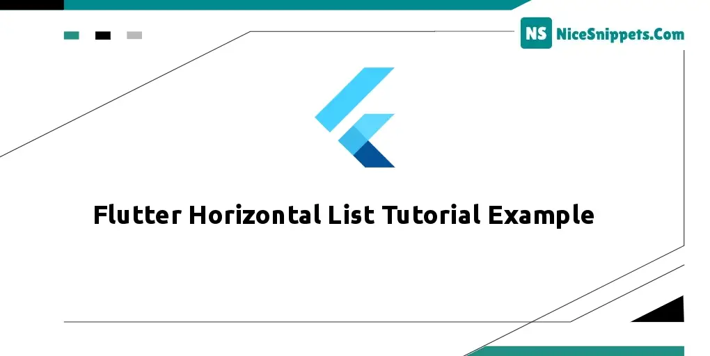 Flutter Horizontal List Tutorial Example