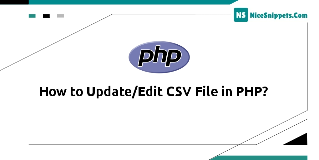 How to Update/Edit CSV File in PHP?