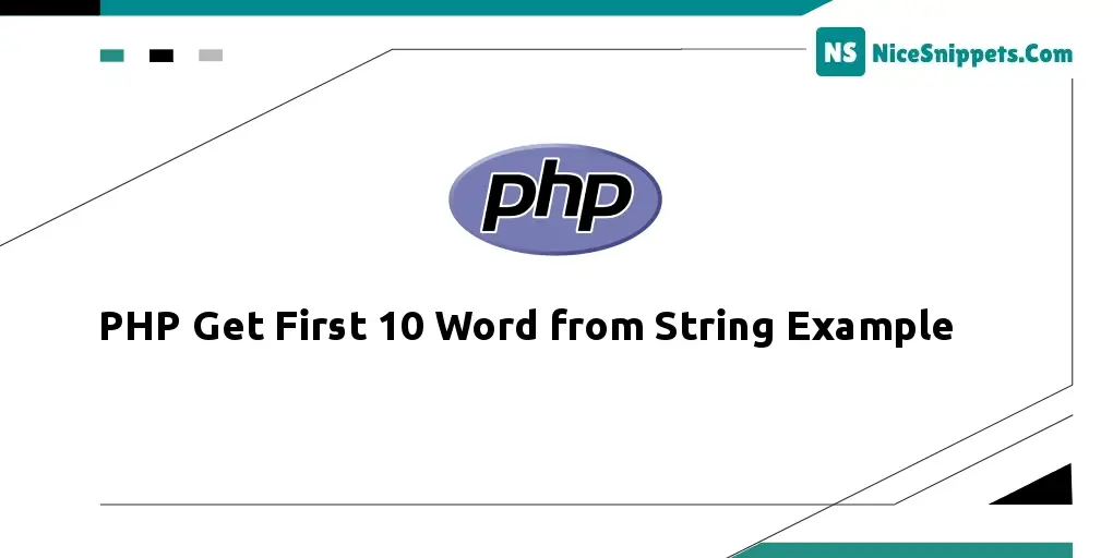 PHP Get First 10 Word from String Example