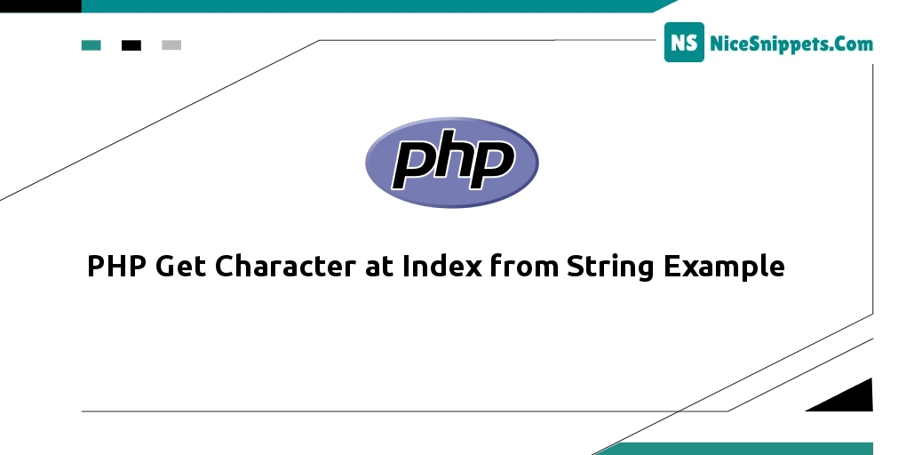 PHP Get Character at Index from String Example