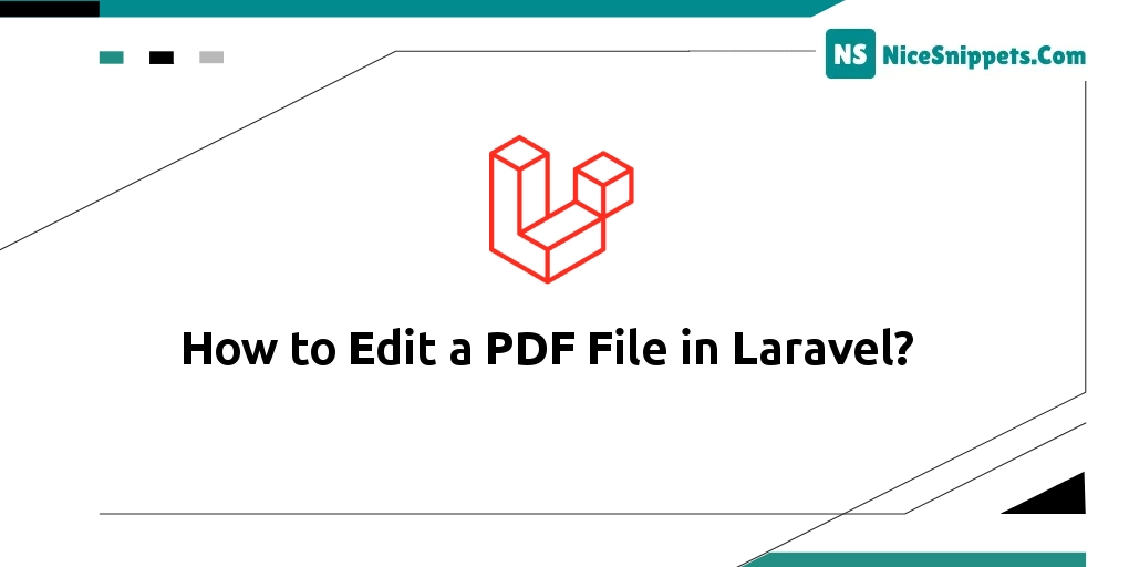 How to Edit a PDF File in Laravel?