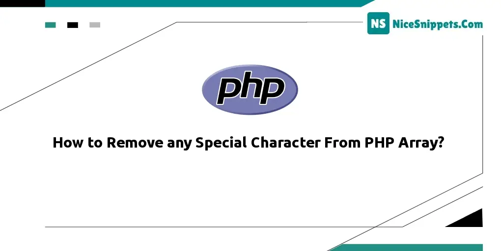 How to Remove any Special Character From PHP Array?