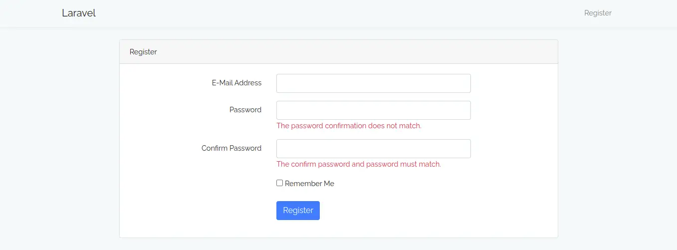 How to Show Password and Confirm Password Validation in Laravel?
