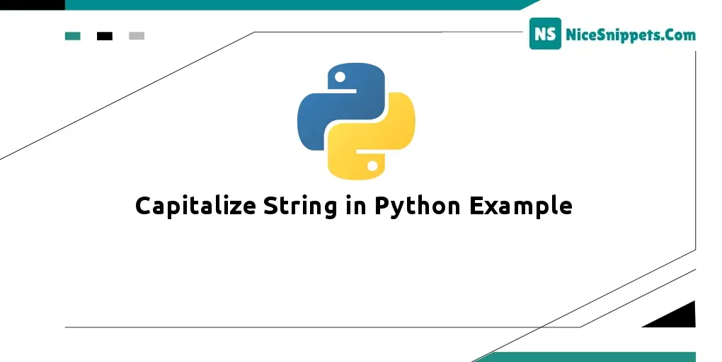 Capitalize String in Python Example